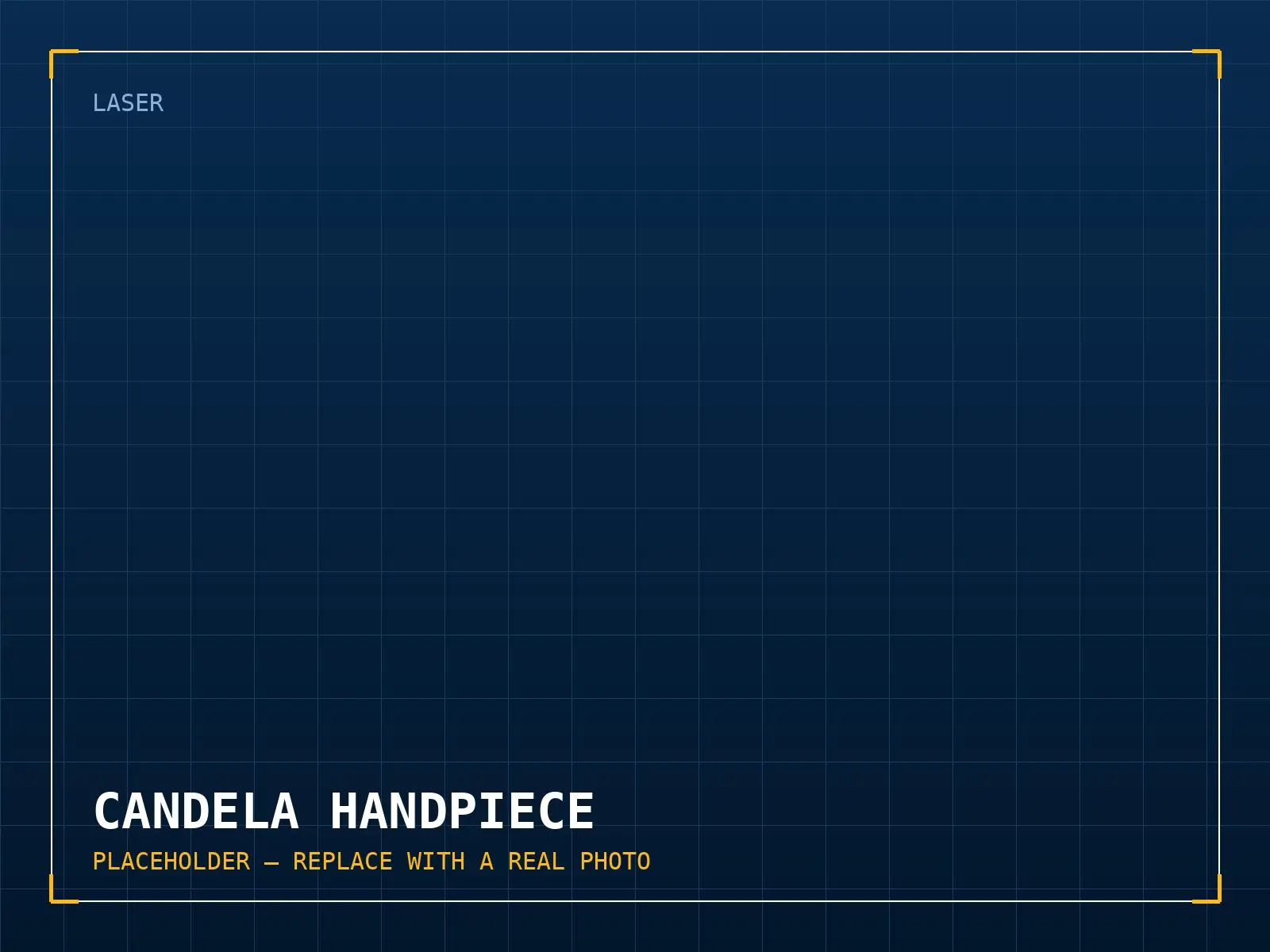 Placeholder image for a photo of the Candela laser handpiece