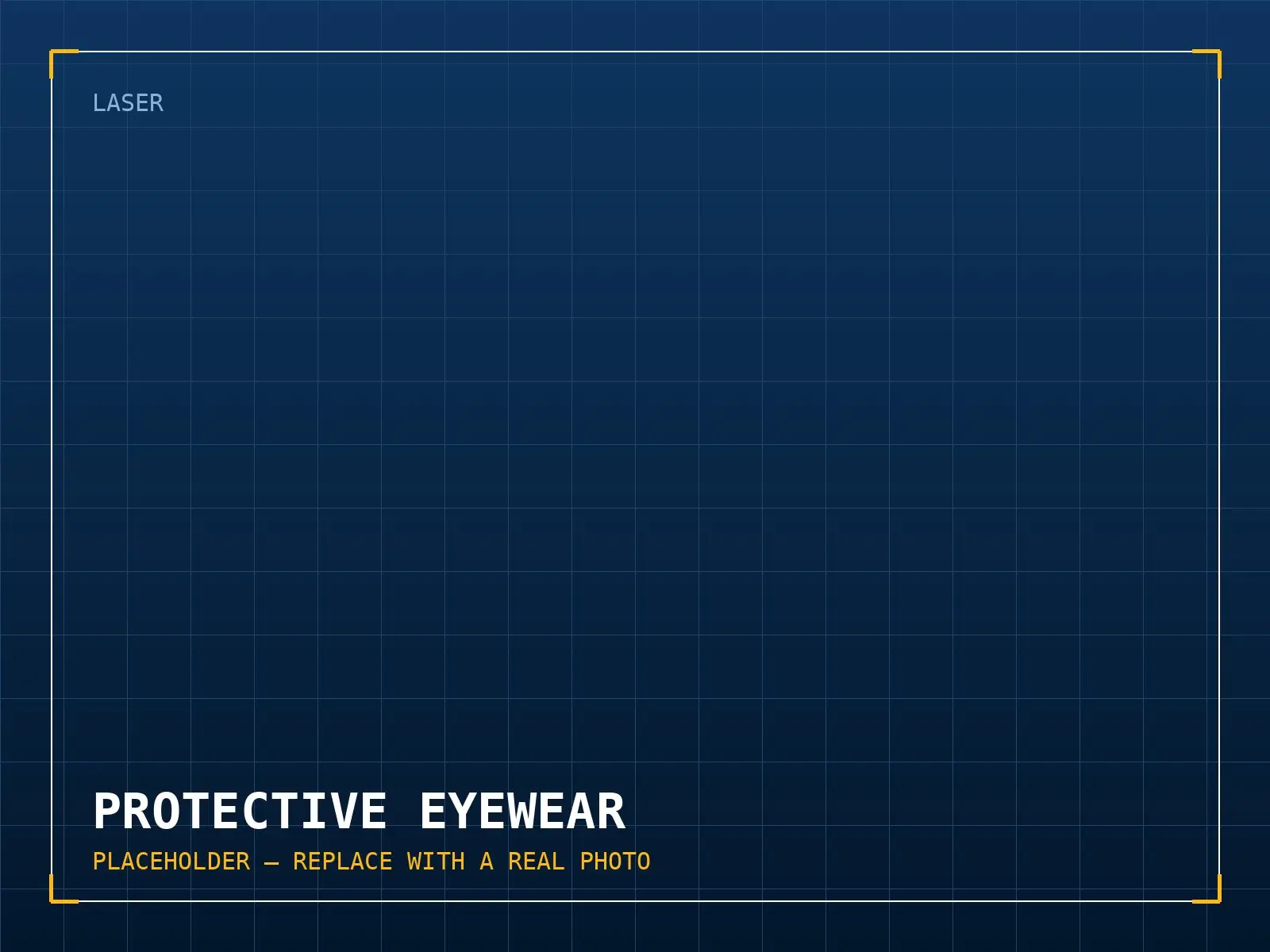 Placeholder image for a photo of the protective eyewear worn during a laser session