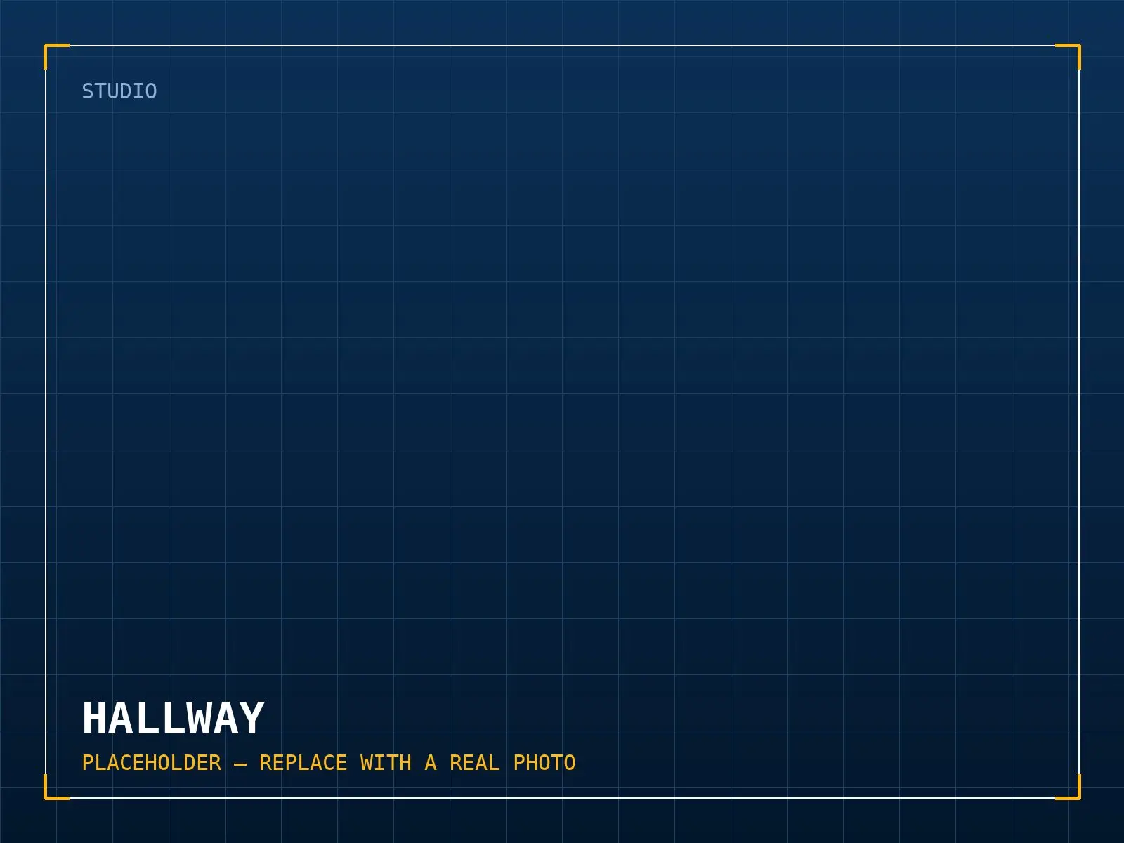 Placeholder image for a photo of the hallway from the entrance to the treatment room